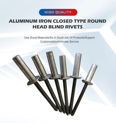 Afgesloten aluminium-ijzeren ronde kop blinde klinker voor zware toepassingen