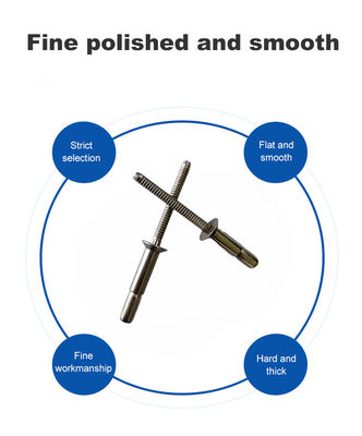 Metric Structural Rivets Finish Bright Uncoated gemaakt van hoge sterkte roestvrij staal