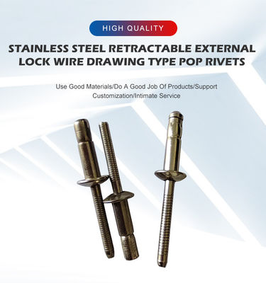 DIN Standard Unlock Type Blind Rivets voor OEM ODM Round Head Semi-tubular Rivet Steel