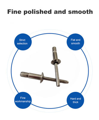 DIN Standard Unlock Type Blind Rivets voor OEM ODM Round Head Semi-tubular Rivet Steel