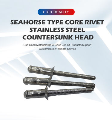 Structurele klinkers van roestvrij staal blinde klinkerskoepelkop platte kop met ongecoate afwerking