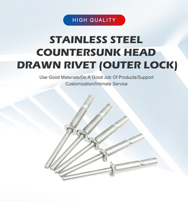 Plain Finish 4,8 mm Dia roestvrijstalen cup mono-bolt klinkers voor uitlaat toepassingen