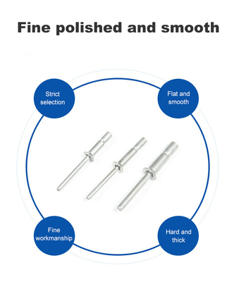 Plain Finish 4,8 mm Dia roestvrijstalen cup mono-bolt klinkers voor uitlaat toepassingen