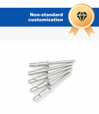 Gepersonaliseerde lengte platte kop kraag aluminium open eind roestvrij staal massief metaal rivet