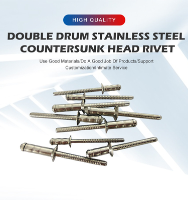 Vlekvrye staal enkelvoudige trommel rivetten 2,4 mm 3,2 mm 4 mm 4,8 mm 6 mm Custom open type diameter