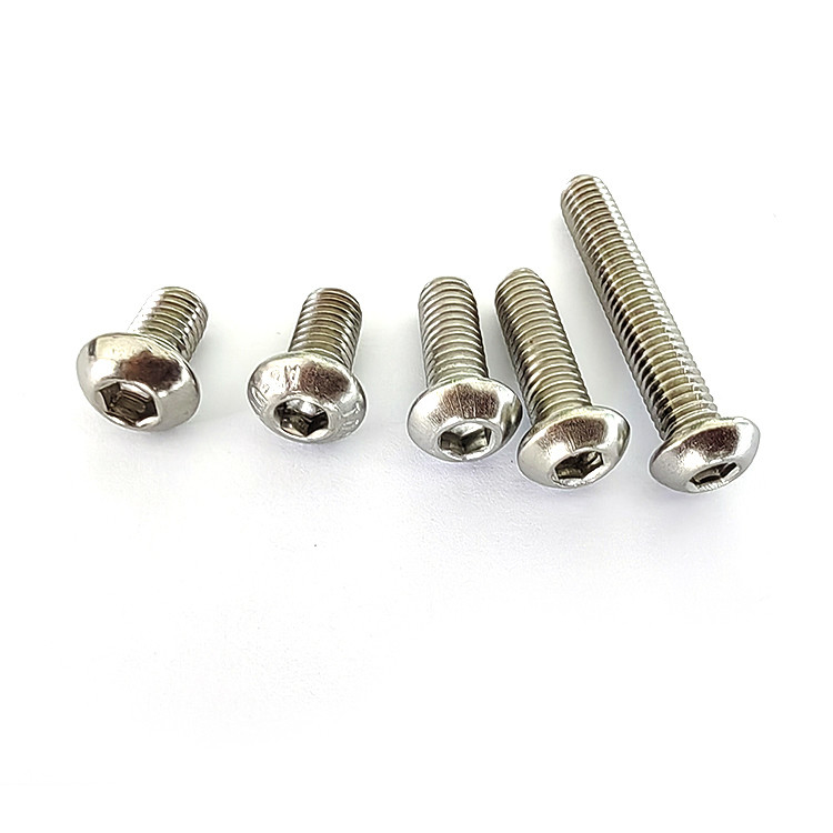 100% QC getest roestvrij staal Hex Drive Hexagon Socket Ronde Knopkop Machine Schroeven
