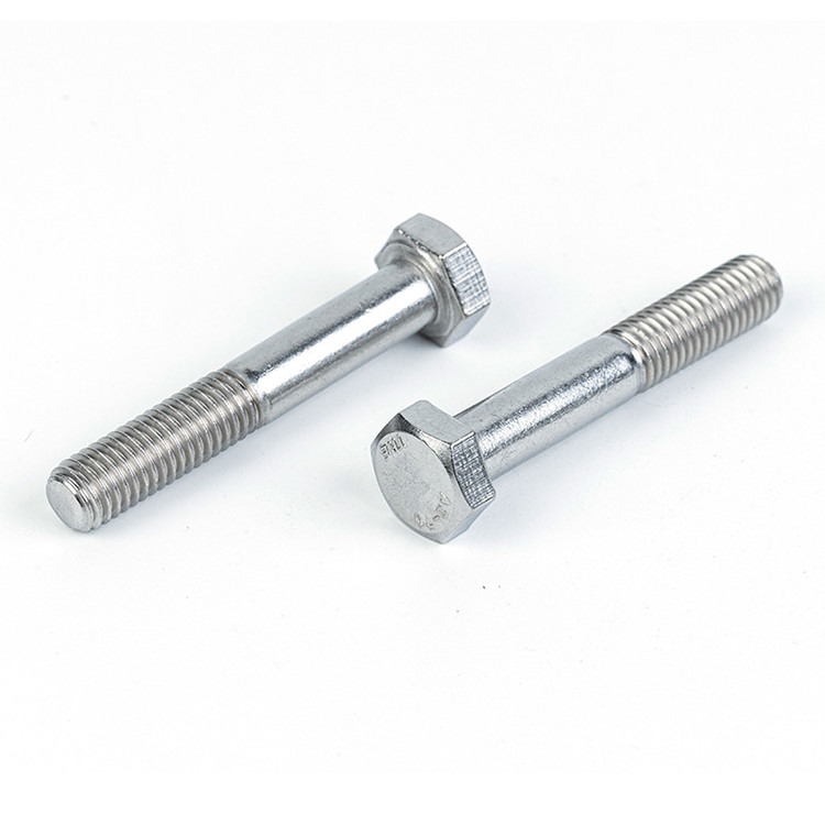 Plain Finish Aanpasbaar M5 M8 roestvrij staal Hex Bolts DIN931 304 316 Halve draad Bolt