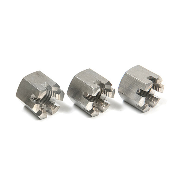 DIN935 DIN937 Roestvrij staal 304 32750 2205 Zwaar werk kasteel slot Hex Slotted noten