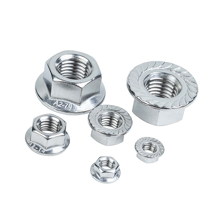 Meerdere specificaties DIN-standaard 304 316 Roestvrij staal Hexagon Flange Nut Afwerking Andere
