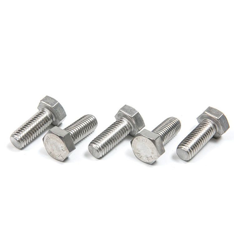 304 306 Roestvrij staal Hex Full-Grounded Schroef Hexgaon Hoofd Bolt in met DIN Standard