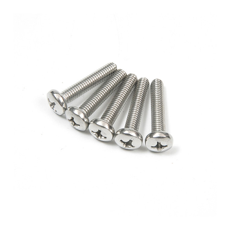 Volle draad Type M2 M2.5 M3 M4 M5 M6 M8 GB818 304 Roestvrij staal Cross Phillips Round Pan Head Bolt Schroef