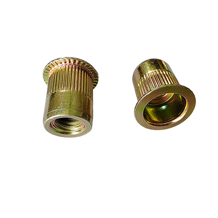 M4-M5-M6-M8-M10 Oop geel zinkgeplaatst koolstofstaal platkop gesneden rietennoot